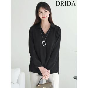 [드리다] 여성 봄 가을 카라 빅사이즈 쉬폰 블라우스 40-50대 미시 중년여성 엄마옷 하객 상견례 모임 출근