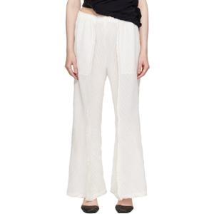 25 FW Issey Miyake 여성 화이트 트위스트 슬랙스 252809F087002