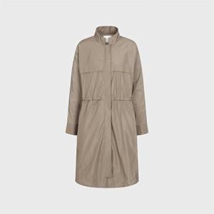 [캐리스노트]23년 봄 여름 데일리룩 허리 스트링 롱 점퍼 다크베이지 CN3MJP001-GB