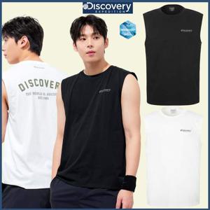 디스커버리 25S/S 여름 신상 세미오버핏 남성 백레터링 슬리브리스/민소매 DMSL71053