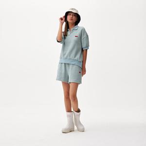 [WOMEN] 스트라이프 인터로크 쇼츠 - 롤링무어 HAW0004APZRLM