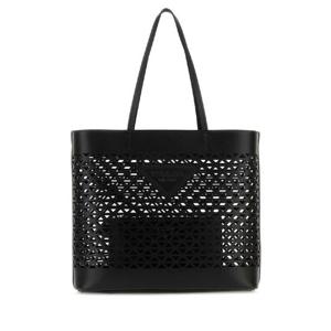 PRADA 블랙 가죽 쇼핑백 1BG5032CY4 F0002