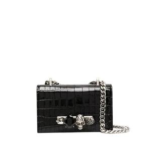 Alexander McQueen 주얼 크로커다일 엠보스드 미니 사첼 백 6531341HB0Y