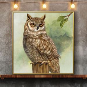 풍수인테리어 부엉이그림 액자 50G OWL9 풍수그림 돈들어오는 부자되는그림