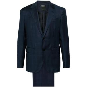 25 FW Zegna 체크 싱글 브레스티드 수트 522082A520FT2Y TP432077105