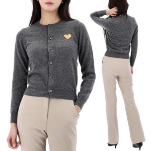 25SS 꼼데가르송 골드 하트 와펜 가디건 AX N049 GREY