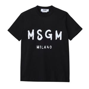 MSGM 2000MDM510 200002 99 브러시드 로고 여성 반팔티