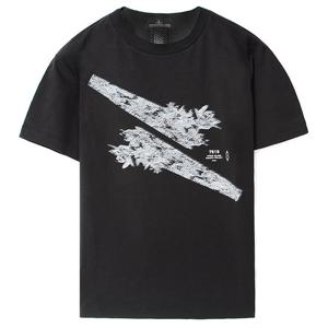 22SS 스톤 쉐도우 라운드 반팔티 블랙 76192012B V2029