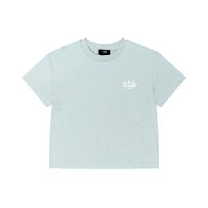 [아페쎄 APC] COHBM F26389 KLA VERT DEAU/BLANC 여성 반팔티