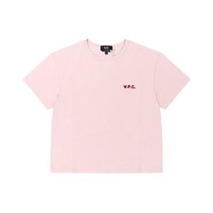 [아페쎄 APC] COHBQ F26390 FLG ROSE POUDRE/BORDEAUX 여성 반팔티