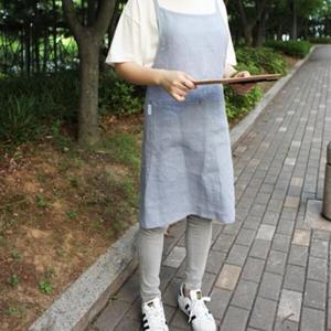 아트박스/뚜바비엥 시그니쳐 스티치 린넨 에이프런_스카이블루