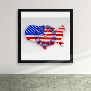 아트박스/꾸밈 iz143-세계의 시간-11미국 액자시계