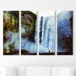 아트박스/꾸밈 cw567-고요한산속의폭포_그림_대형노프레임세트