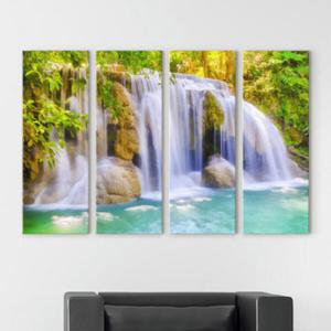 아트박스/꾸밈 iy868-깊은숲속에메랄드폭포_대형노프레임세트