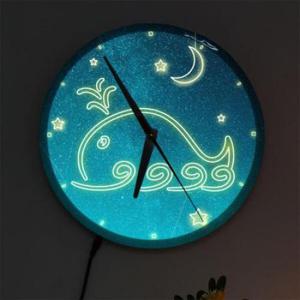 아트박스/꾸밈 nx153-LED시계액자25R_고래별자리