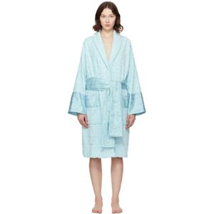25 FW 베르사체 여성 블루 아이 러브 바로크 바스 가운 252404F077008