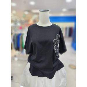 스테파 세이브존08 비즈 플라워 티셔츠 A25TS5249