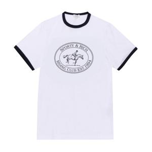 스포티앤리치 TO073612244WH01 WHITE 라이딩 클럽 (Riding Club) 링거 공용 반팔티
