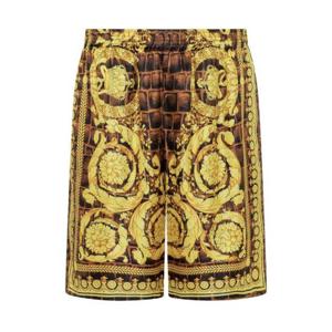 Versace 패턴 프린트 엘라스틱 웨이스트밴드 쇼츠 10024761A08535 5X330 TP943365406