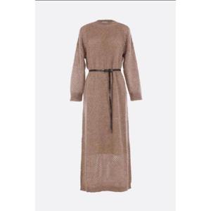 BRUNELLO CUCINELLI 벨트가 달린 메시 니트 드레스 MPS732A90C3592