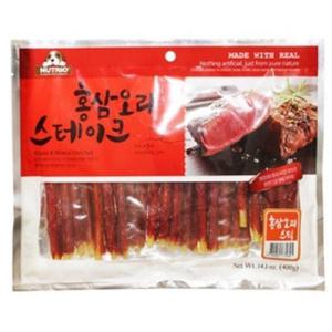 강아지용 홍삼향 오리스틱 사사미 400g 3개 강아지