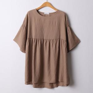 [아이우먼] 린넨셔링가오리블라우스 OLI883M506 빅사이즈