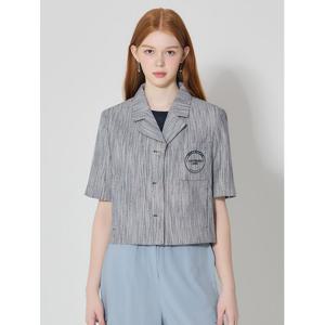 [오조크]린넨코튼 크롭 반팔 자켓 (택가격 174000원)