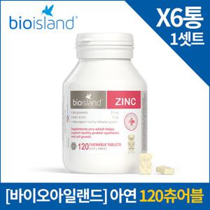바이오아일랜드 키즈 아연 120 츄어블X6개