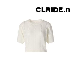[클라이드]여성 니트 라인 반팔 CNCSW890F