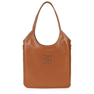 미우미우 25FW 여성 아이비 레더 토트백 레귤러 코냑 5BG231 2CRW F0046