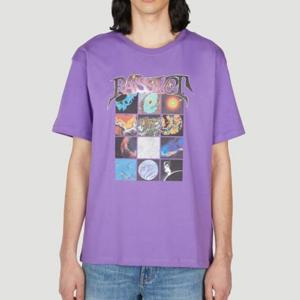 25 FW 라스벳 Space 스페이스 로고 모티프 프린트 티셔츠 퍼플 PACC12T010 1