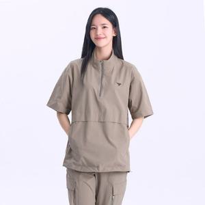 다운블로우-DBS4TBE4005-2 하이넥 스트링반팔아노락 티셔츠 반팔 반팔티셔츠 아노락 반집업 골프 스포츠 골프웨어 스포츠웨어