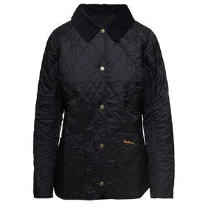 BARBOUR 앞면에 칼라와 로고 자수가 있는 블랙 재킷 퀼팅 폴리아미드 여성용 LQU0475LQUBK91