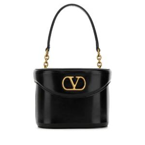 VALENTINO GARAVANI Black leather VLogo Signature bucket bag 7W2B0R95GCB 0NO