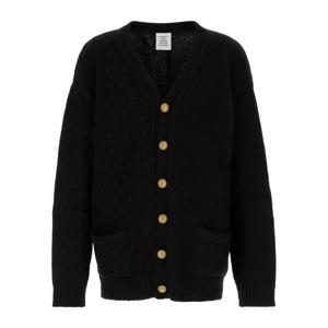 베트멍 블랙 케이블 니트 스플릿 가디건 UA65KN276B BLACK