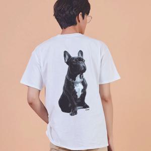 키밍 프랑스 불독 강아지 그래픽 반팔티 레이어드 AIW 여름반팔티 박스반팔티 오버핏반팔티 레이어드티셔츠 레이어드반팔 그래픽반팔티 단체반팔티