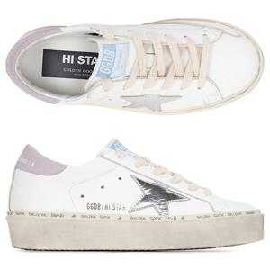 골든구스 25FW 화이트 실버 라일락 하이스타 클래식 스니커즈 GWF00118 F006845 10527