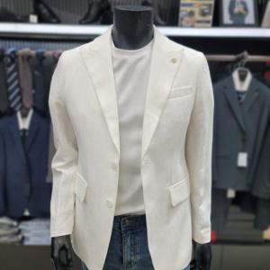 [파렌하이트][23S/S] 화이트 린넨 헤링본 자켓 WH5034_BP