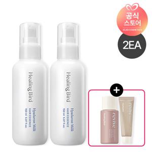 [2EA]힐링버드 히알루론 밀크 헤어 에센스150ml+(증정)단백질 샴푸32ml, 트리트먼트20ml