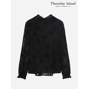 [써스데이아일랜드]벨벳 레이스 블라우스(T236MBL533W)