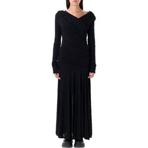 가니 블랙 롱 슬리브 루시드 맥시 원피스 T42133709 099