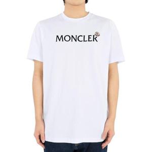 디몬트 24 S/S 몽클레어 남성 플록 로고 와펜 패치 반팔(화이트) 8C00057 8390T 001