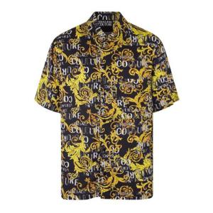Versace 진스 꾸뛰르 바로크 프린트 버튼 셔츠 74GAL2B0NS219 G89 TP946813204