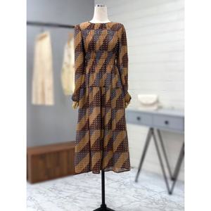 [애티쉬]플라워 플리츠 쉬폰원피스 BOP1R719_OD