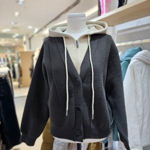 [르샵]후드 반집업  브이넥  가디건  (L1C46KCD370)_BP