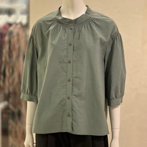 [벨리시앙]코튼 린넨 혼방 스모킹 블라우스(2color) BL4301