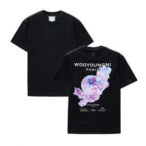 우영미 3D 코랄 백로고 티셔츠 블랙 W251TS05708B