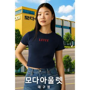 [리바이스]여성 그래픽 에센셜 스포티 티셔츠(A87980045)_DG