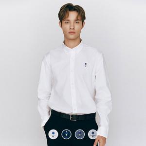 [지오다노]남성 가을 간절기 클래식맨 자수 긴팔 옥스포드 면 남방 셔츠 045043