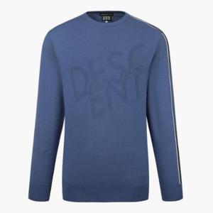데상트골프티셔츠 GQC DP32MFKP82-BLUG 남성 라운드넥 긴팔 스웨터 / BLUE